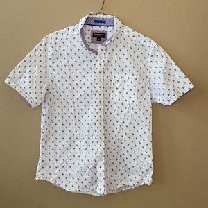 Johnston and Murphy Flamingo Print Button Down